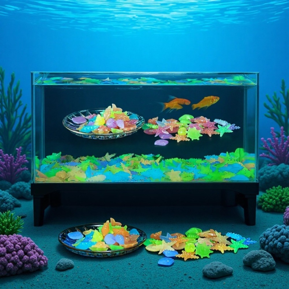 Aquarium Fish Farm - Glowing Luminous Ocean Stones Fluorescent Conch