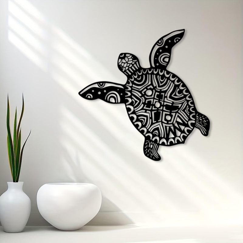 Live Fish Aquarium - Sea Turtle Iron Metal Wall Art,