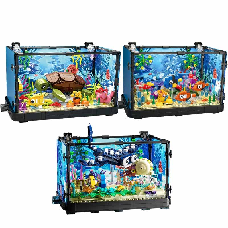 Aquarium Fish Names - Fish Tank Building Block Set with