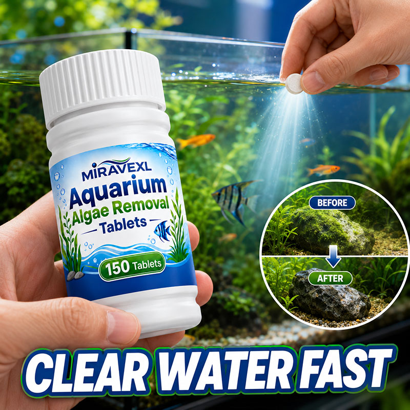 Live Fish Aquarium - MIRAVEXL 150 Aquarium Algae Removal Tablets,