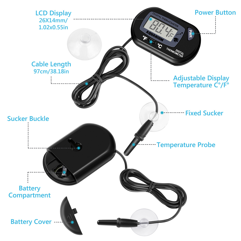 ST-3 Waterproof Digital Aquari - огляд і ціна Aquarium Fish Yellow And Black