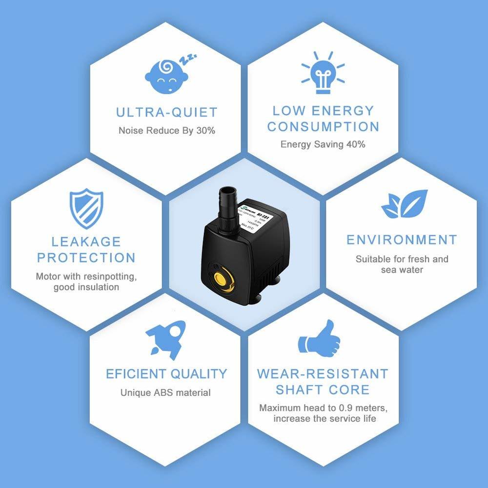 220V 300-800L/h Submersible Wa - огляд і ціна Aquarium Fish Rate