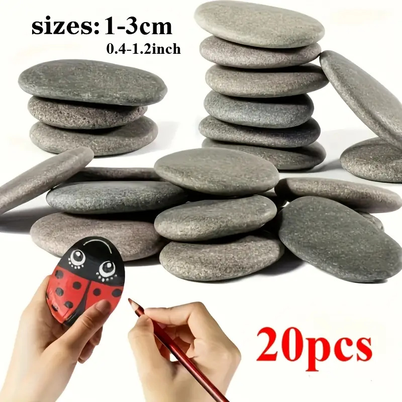 20Pcs Natural River Rocks Smoo - огляд і ціна Aquarium Fish Farm