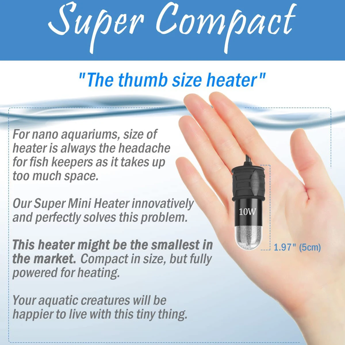 10W Adjustable Aquarium Heater - огляд і ціна Aquarium Fish Cold Water
